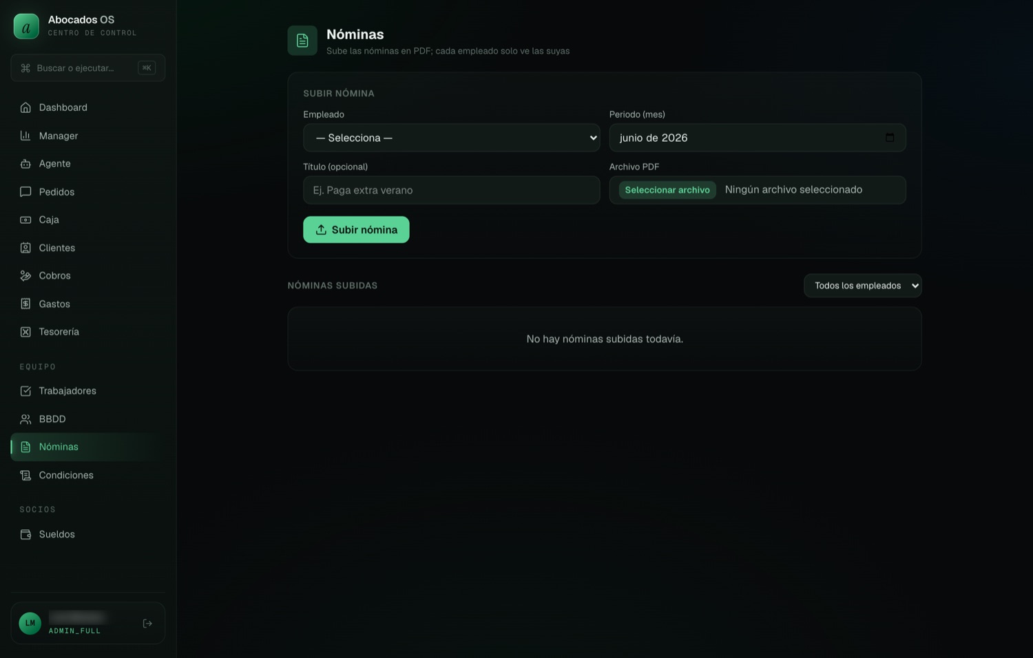 Nóminas y RRHH self-service — captura real